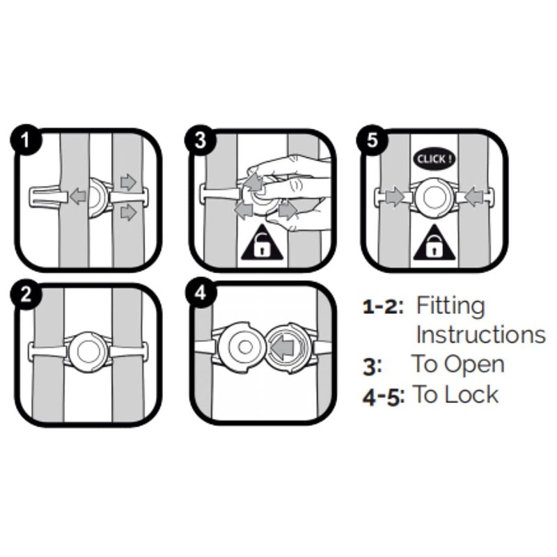 Car Safety Seat Strap Belt Lock Tite Tight Harness Clip