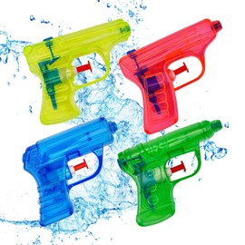 Wasserpistolen Set für Kinder – 4 Stück in Rot, Gelb, Grün & Blau – Wasserspielzeug ab 3 Jahre – Outdoor Spielzeug für Garten, Pool & Strand
