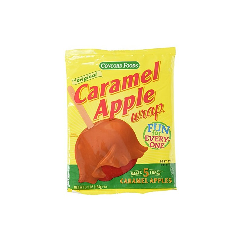 Concord Confections Caramel Apple Wrap, 5 Count