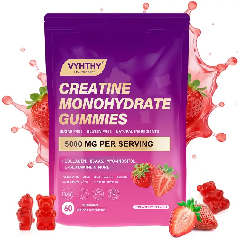 Creatine Monohydrate Gummies for Women – Muscle Recovery Support, Workout