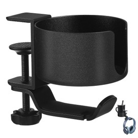 LABRIMP Adjustable Headset Holder Desk Clamp Gaming Headphone Mount for Organizing Controllers Remotes Design Rotation for Easy Access