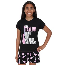 Girls It's a Taylor Thing, You Wouldn't Understand Black Pink Short Pyjamas (12-13 Years)
