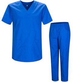MISEMIYA - Uniforms Unisex Scrub Set – Medical Uniform with Scrub Top and Pants - Ref.8178 - Small, Royal Blue 21