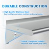 Treshin Stainless Steel Shelf with 4 Hooks 12 x 36