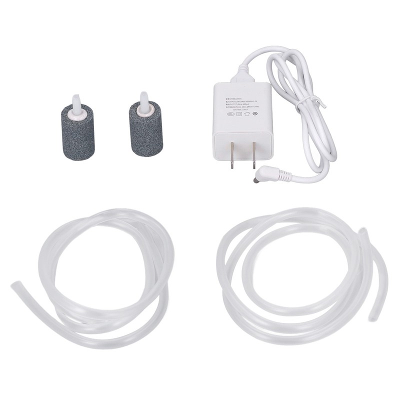 Aquarium Air Pump Double Outlet Design 1W Strong Durable High