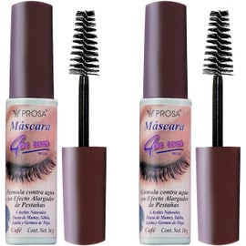 GAERO GLOBAL SOLUTION Rimel Mascara para Pestañas Prose by Gaero Shop Kit de 2 Piezas 14 Gr Cada Una 4 en uno Color Cafe Formula Contra Agua Efecto Alargador