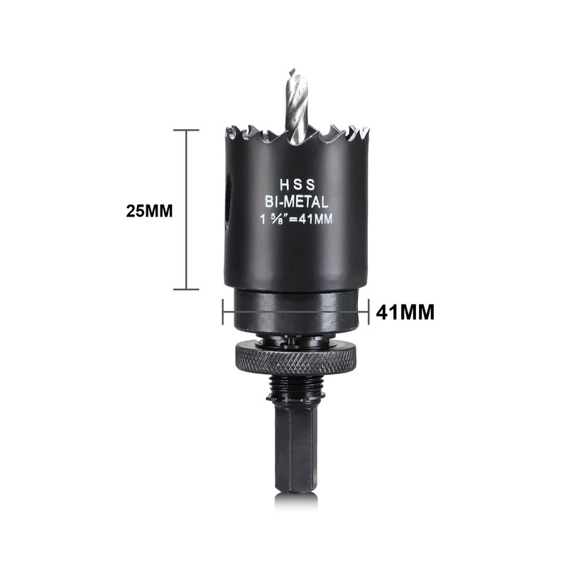 41mm HSS Hole Saw, M42 Bi-Metal Wood Hole Dill Bit,