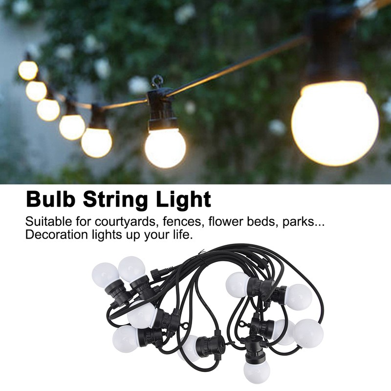 G50 Bulb String Light 5M 10LED White Globe Bulb Decorative