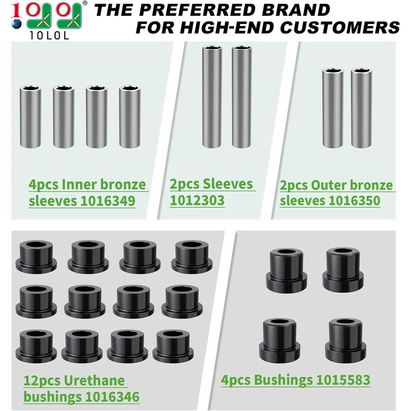 10L0L Golf Buggy Bushing Kit, Front Lower Spring + Front