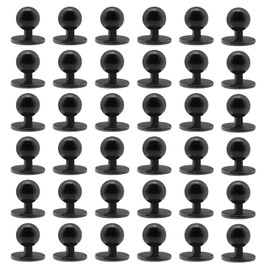 eMagTech 100Pcs Chef Coat Buttons Chef Jacket Buttons Black Ball Buttons Chef Coat Round Buttons Replacement Clothing Accessories for Cooks Cloth Jacket 18x18x12mm