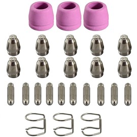 CENPEK 26Pcs Weld SG55 AG60 WSD60 Plasma Cutter Torch Consumables Kit Tips 40/50/60 Amp