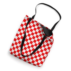 Checkerboard Checkered Checked Check Pattern Red White Tote Bag