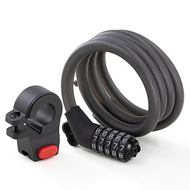 5 Digit Password Lock, Scooter Anti-Theft Combination Lock, 4 Foot Cable Lock, High Security, Suitable for Bicycle/Motorcycle/Xiaomi/Segway Ninebot MAX G30/F20/F25/F30/F40 Scooter Original Lock