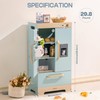 ROBOTIME Toy Kitchen Wooden Fridge, Play Refrigerator for Kids &