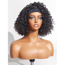 LUVME HAIR Glueless Deep Wave Bob Headband Wig 10Inch