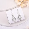 Silver Drop Earrings for Women, Sterling Silver Dangle Earrings with