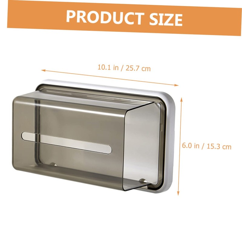 Ipetboom Wall Mounted Tissue Dispenser Transparent Magnetic Tissue Box for