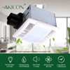 Akicon Bathroom Fan with Light Ultra Quiet 90CFM 1.5Sone Ventilation