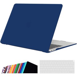 iNeseon MacBook Air Pro 11, 12, 13, 15 Case (TM), Ultra Slim, Plastic, Hard Case, navy blue
