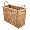 YAHUAN Natural Wicker Storage Basket with Built-in Handles Stair Basket