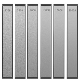 LinaLife 6Pcs Diamond Sharpening Stones for Knife Sharpener Fixed-angle kit Professional Kitchen Knife Sharpener System Whetstone Grindstone Blades Polishing Stone 120/240/400/1000/1500/3000 Grit﻿