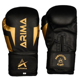 Arima Boxing Gloves - Premium PU Leather, Heavyweight - Ideal for Boxing, Kickboxing, Muay Thai & Fitness Training - Black, 12 oz.