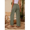 KICZOY Women Summer Pants Flowy Pants Drawstring Waist Wide Leg