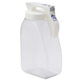 Iwasaki Kogyo K-1289 WH One Push Pitcher, Cold Water Bottle, Heat Resistant, Vertical and Horizontal Placement, 1.1 gal (3.0 L), White, Width 6.7 x Depth 4.0 x Height 11.7 inches (17 x 10.2 x 29.8 cm), Made in Japan