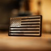 American Flag - Stainless - Trailer Hitch Cover