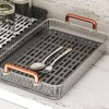 Tea Tray Build in Drainage Plastic Tray with Handles Rectangular