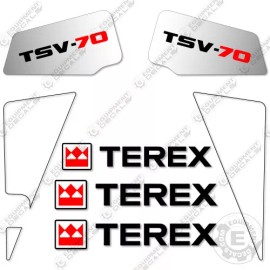 Aftermarket Fits Terex TSV 70 Decal Kit Skid Steer Sticker Replacements - 7 YER VINYL