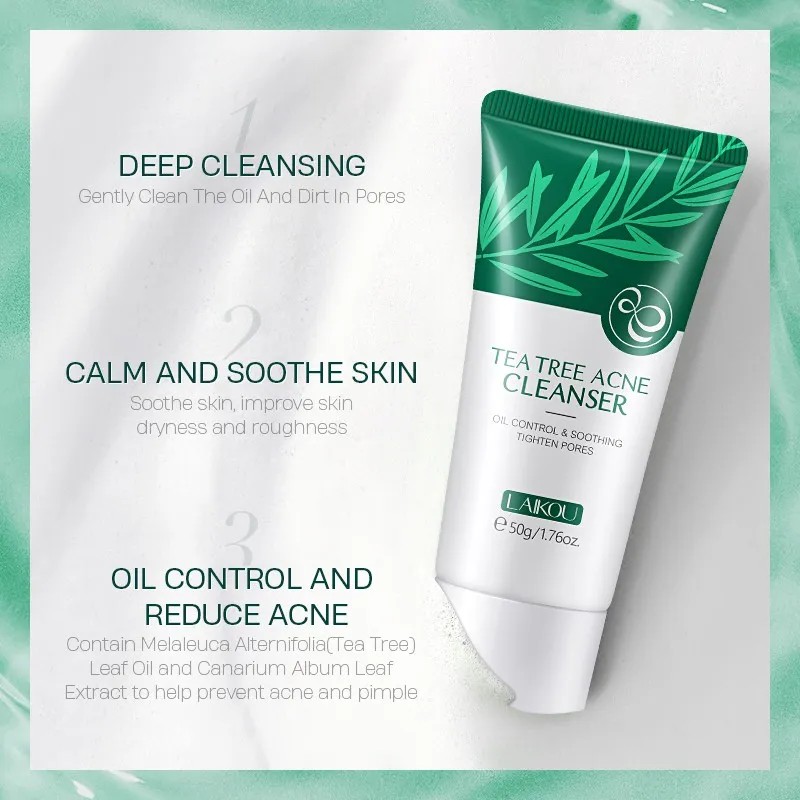Crema Limpiadora Facial Laikou Para Eliminar Granos