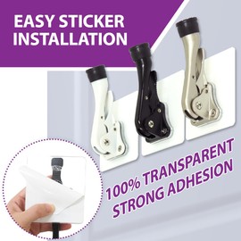 Door Stopper with Adhesive Bracket Stickers, No Drilling or Tools Needed, Available for All Doors, Door Holder, Heavy Door Stop, KickDown Door Stoppers, Bottom of Door by HASHI (White/Bracket 2pack)