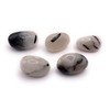 White Tourmalinated Quartz Medium Crystal Tumbled Stone - 1 Pc
