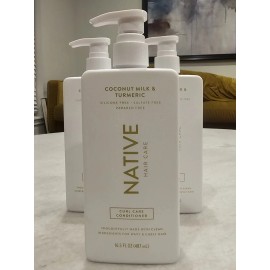 Native Curl Care Conditioner, Coconut Milk & Turmeric, Sulfate & Paraben Free 3X