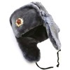 Gorro ruso Shapka Ushanka original (Gris, CH 58)