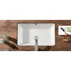 KINGSMAN Rectrangle Undermount Vitreous Ceramic Lavatory Vanity Bathroom Sink Pure
