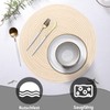 DENUOTOP Set of 6 Round Place Mats Washable Boho Braided