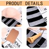 4Pcs Adults Costume Accessories Black and Grey Striped Men's Scarf
