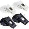 Demason Car Permit Holder Clip, 2 Pairs PVC+ABS Material, White