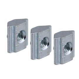 BQLZR Silver Carbon Steel Drop In T Sliding Nuts M4 Thread for European Standard 20 Series Aluminum Profile Extrusion Slot Pack of 50