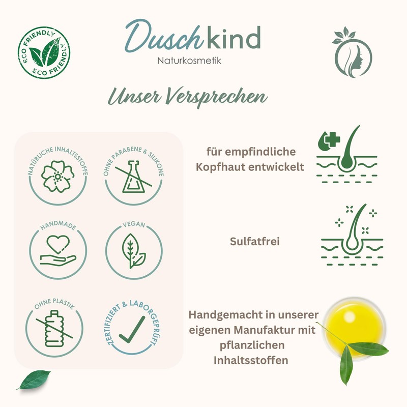 Duschkind 4-in-1 Solid Shampoo Natural Cosmetics Lemongrass Suitable for All