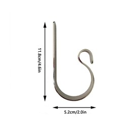 WYAN Christmas Stocking Rack,Mantel,Fireplace Hook,Hanger Metal Hook is Suitable for Christmas Tree, Fireplace, Christmas Party Holiday Decoration (Iron-Silver)