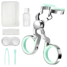 Haojiaho Contact Lens Applicator Tool, Color Contact Lenses Wearing Aids, Portable Eye Opener for Easier Apply/Remove Contact Lens, Travel Size, Green
