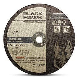 BHA Metal and Stainless Steel Cut Off Wheels for Die Grinders, 4” x 1/32” x 3/8” - 25 Pack