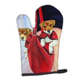 Caroline's Treasures 7251OVMT Jack Russell Terrier Oven Mitt Heat Resistant Thick Oven Mitt for Hot Pans and Oven, Kitchen Mitt Protect Hands, Cooking Baking Glove