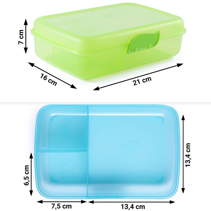 Lunch box lunch box for children and adults, 2 pieces