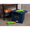 Internet's Best Collapsible File Storage Organizer - Decorative Linen Filing