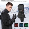 One Pair Heated Gloves Unisex Black XL 3 Gears Temperature