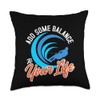 Wakeboarding Add Some Balance Wakesurf Board Wakeboarder Throw Pillow